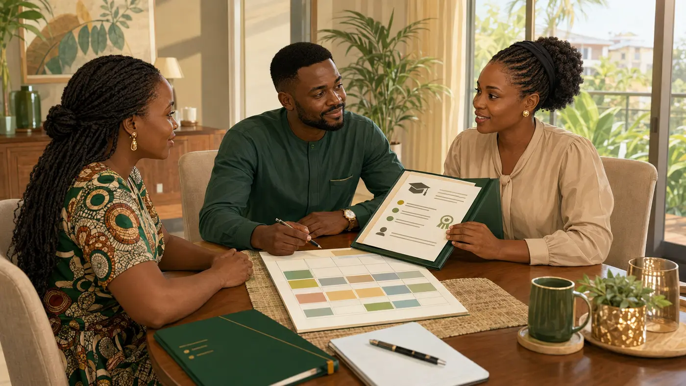 Douala parent interviewing a prospective home teacher
