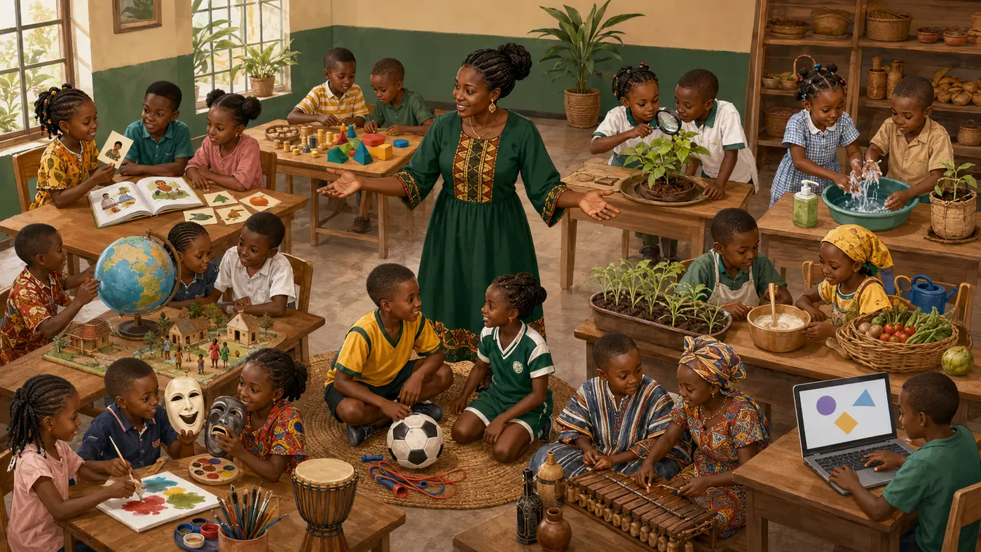 Visual overview of learning across Cameroon primary school subjects