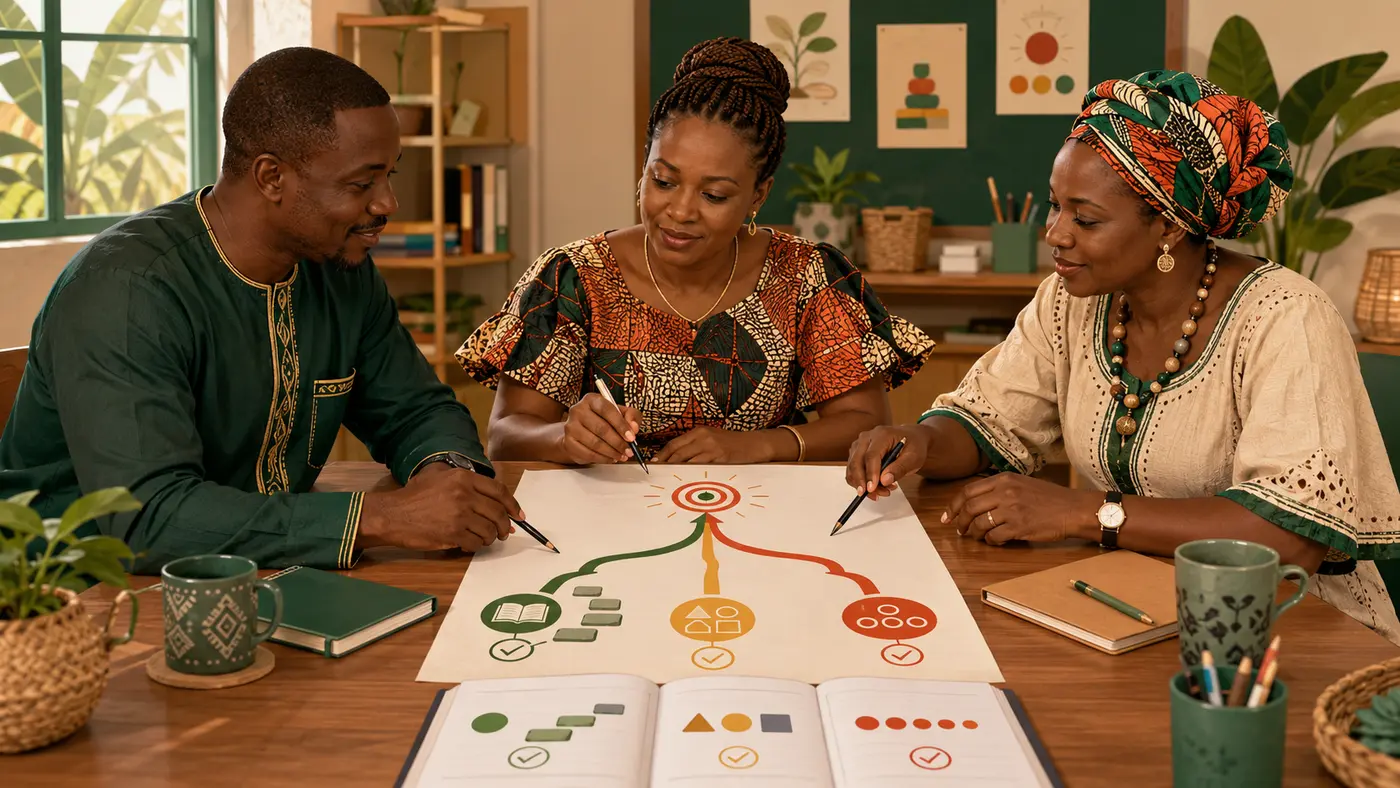 Parent, classroom teacher and home teacher planning together